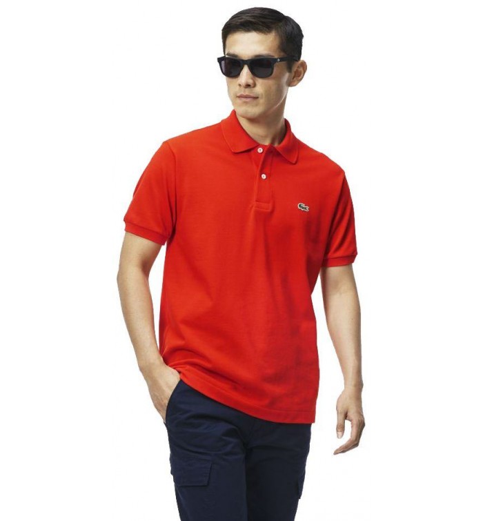 mens red lacoste polo