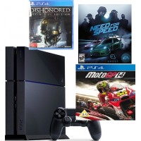 PlayStation 4 ,Sony,500 GB ,With 3 Games ,Destiny,Dishonored,Moto GP14 ,Guarantee 2 Years from Agent Sony Saudi Arabia