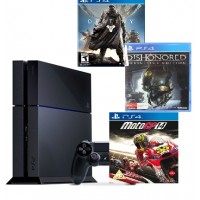 PlayStation 4 ,Sony,1TB ,With 3 Games ,Destiny,Dishonored,Moto GP14 ,Guarantee 2 Years from Agent Sony Saudi Arabia