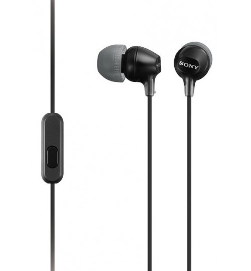 Sony Headphone,MDREX15AP Fashion Color EX Series Earbud Headset with Mic,Black