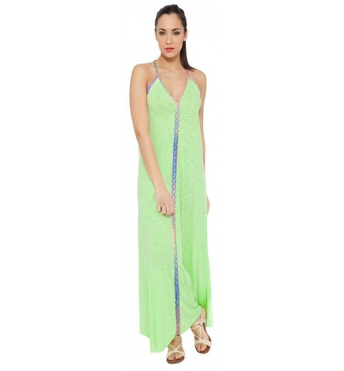 Tantra Maxi Dress for Women - Free Size, Green