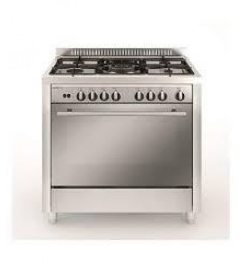 Glem Gas Cooker 90X60, 4 Gas+2 Electric, Steel