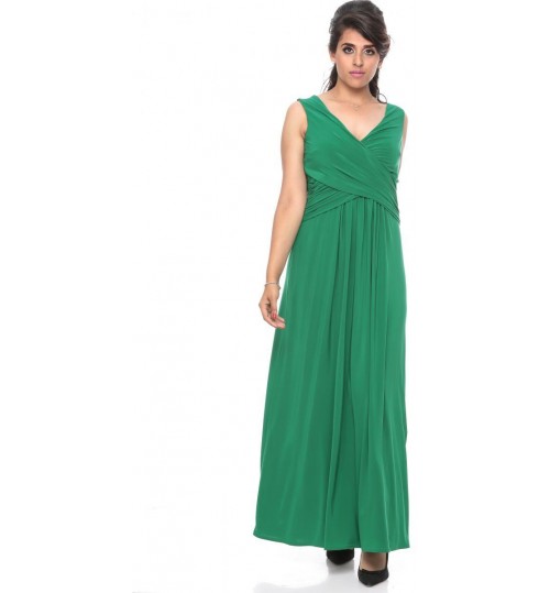 GODDIVA D1791PS Plus Size Maxi Dress for Women - 16 UK, Jade
