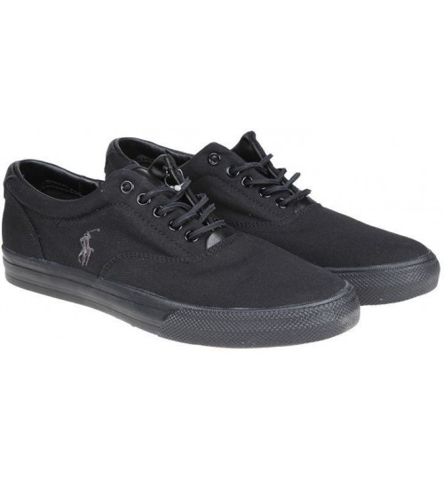Polo Ralph Lauren 816117224C43 Vaughn Fashion Sneakers for Men,size 42.5 EU,Black