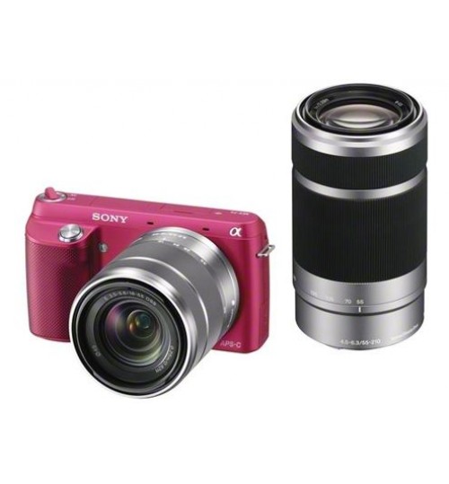 كاميرا NEX-F3  مع عدسة SEL1855 وSEL55210