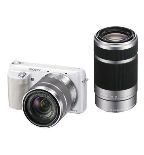 NEX-F3 (White) with SEL1855 & SEL55210 Lens