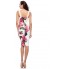 AX Paris Floral Zip Front Bodycon Dress for Women - 10 UK, Off White