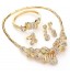 Jewelry Set Of 4 Pieces For Women, Gold Plated