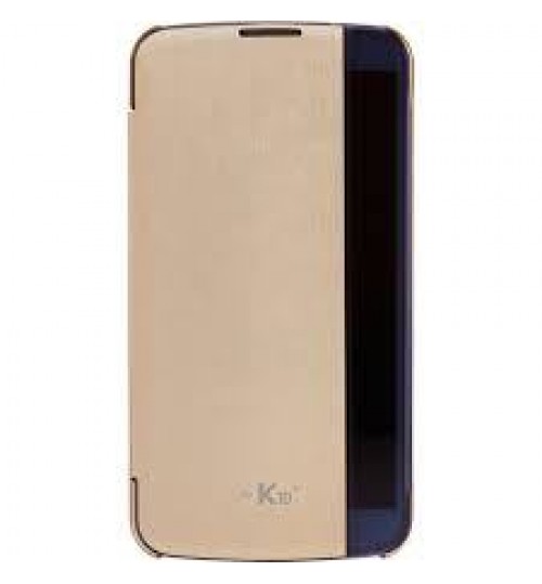 LG K10 Premium Quick Cover with Side Window Gold