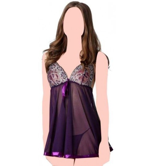 Ladies Nightwear Sleepwear,Purple,Free Size