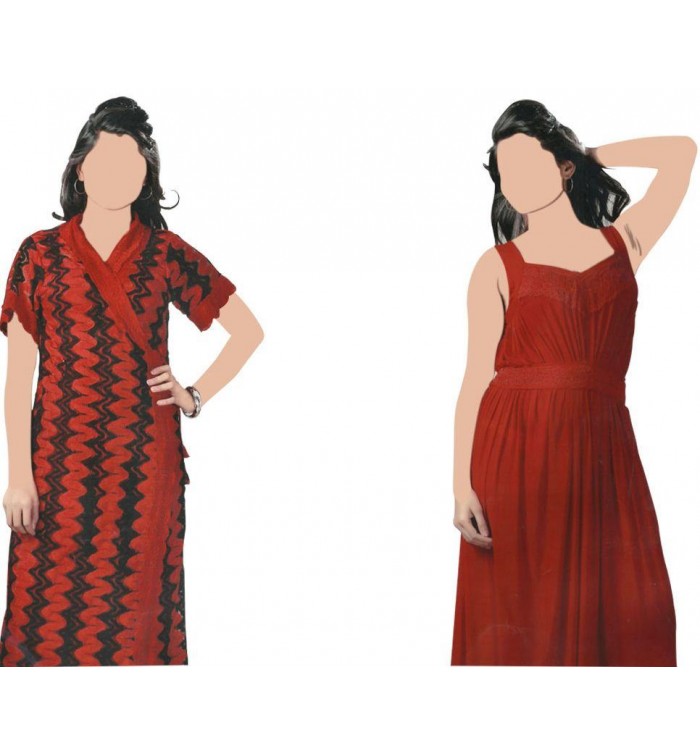 Ladies Nightwear Sleepwear-2Pc Set-Red-Free Size- Brand Other Size Free ...