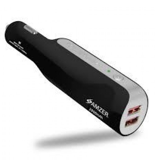 2Port USB Car Charger With 2800mAh Battery Power Bank