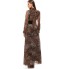 Reeta Desert Palm A Line Dress for Women - M, Tiger