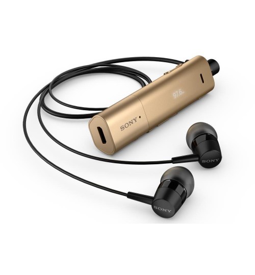 Sony SBH54 Stereo Bluetooth Headset with FM, Noise Cancelation and Splash Proof - Gold