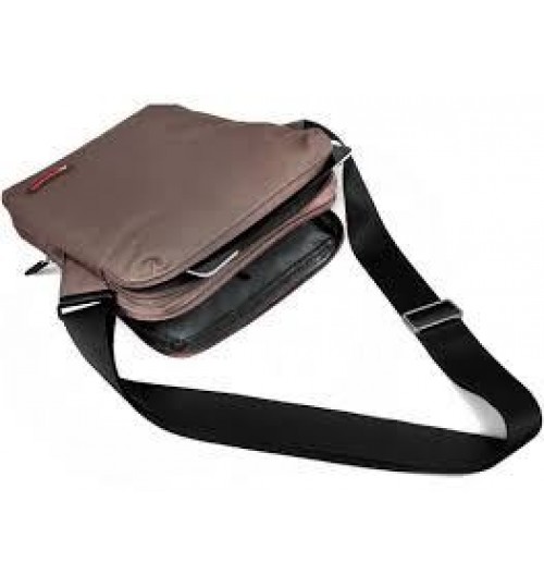 Promate QUIRE Compact Messenger Case Bag for Tablets with Interior Bubble Pad Protector - BROWN