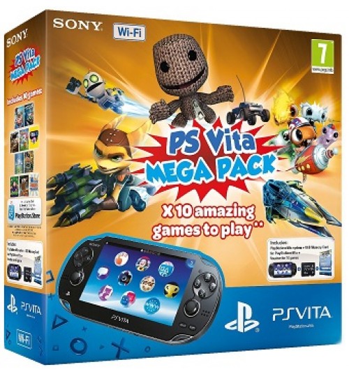 PS VITA,MEGA PACK 10GAME,Sony PS Vita, WiFi Console with 10 game Mega Pack on 8GB Memory Card ,PlayStation Vita
