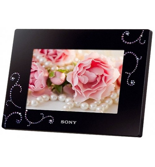 SONY digital photo frame,S-Frame ,LCD 128MB SWALOVSKI,7.0-inch,DPF-D720 / B,Agent Guarantee
