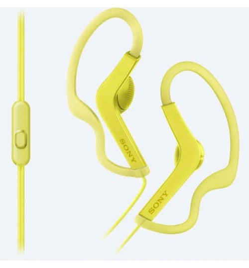 Headphone sony,Sports In-ear Headphones,MDR-AS210AP,13.5mm driver provides clear and detailed sound,Green,Agent Guarantee