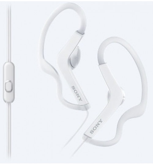 Headphone sony,Sports In-ear Headphones,MDR-AS210AP,13.5mm driver provides clear and detailed sound,White,Agent Guarantee