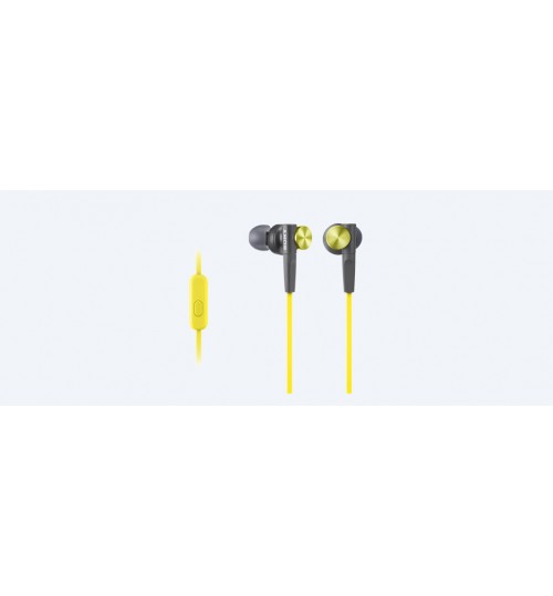 HeadPhone Sony,XB50AP EXTRA BASS™ In-Ear Headphones,MDR-XB50AP,Yellow,Agent Guarantee
