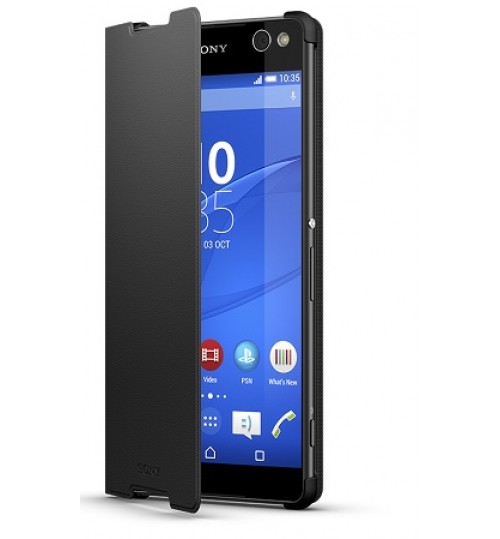 Style Cover Xperia C5 Ultra,Black,Smart accessory with a perfect fit for Xperia™ C5 Ultra,SCR40