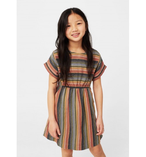 MANGO Kids Girl Stripe Textured Dress