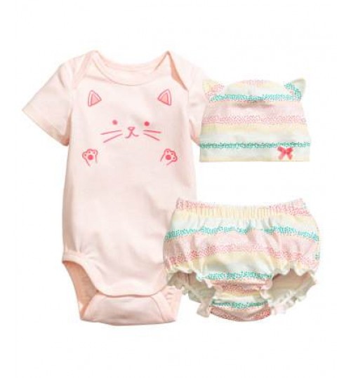 H&M Baby Girl 3-Piece  Jersey  Set