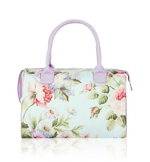 M&S Floral Blue Weekender Cosmetic Bag