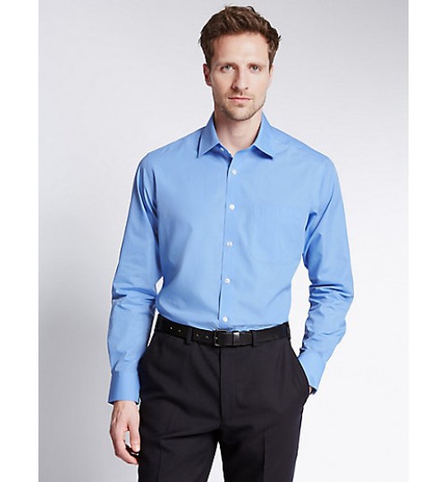 M&S 3 Pack Easy to Iron Long Sleeve Shirts