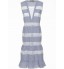 Riva Blue-Off White Mid Length Dress