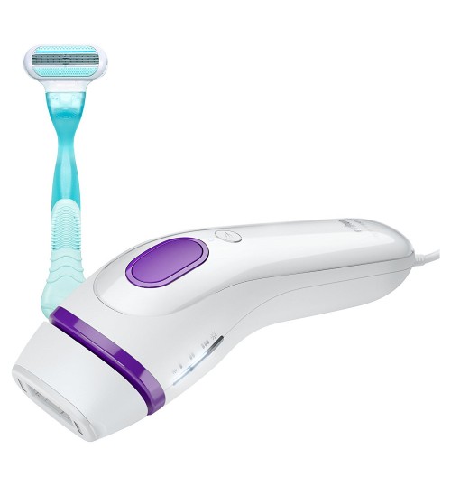 Braun Silk-Expert IPL BD3001 Permanent Visible Hair Removal at Home for Body and Face with Venus Razor, Corded for Non-Stop Use