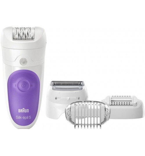 Braun Silk epil 5 5-541 Wet & Dry Cordless Epilator with 4 extras including a shaver head and a trimmer cap