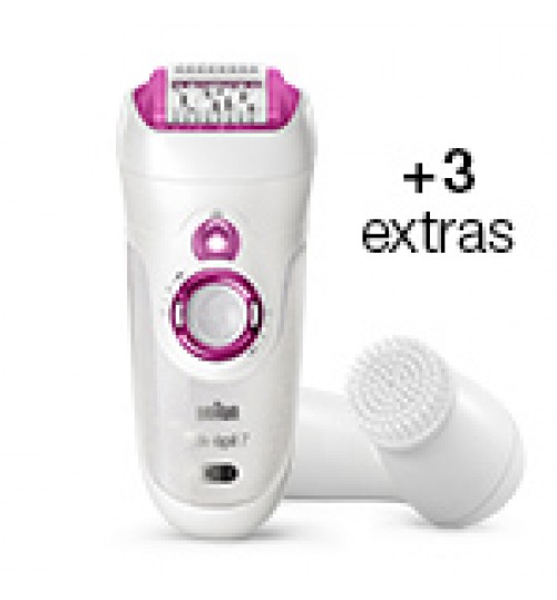 Braun Silk-épil 7 - 7-539 Wet&Dry Legs, Body and Face Epilator and Shaver including a facial cleansing brush