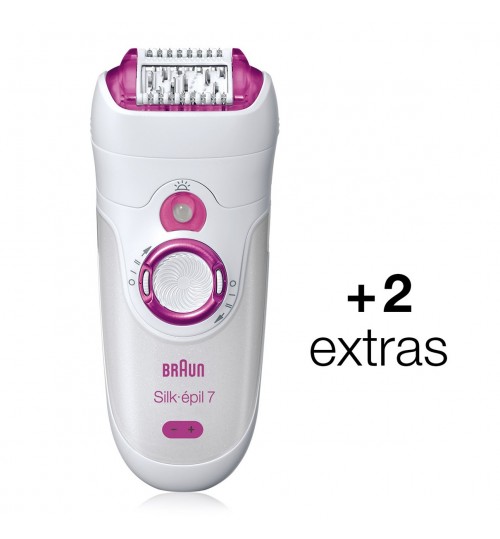 Braun Silk-épil 7 7-521 - Wet&Dry Cordless epilator with 2 extras