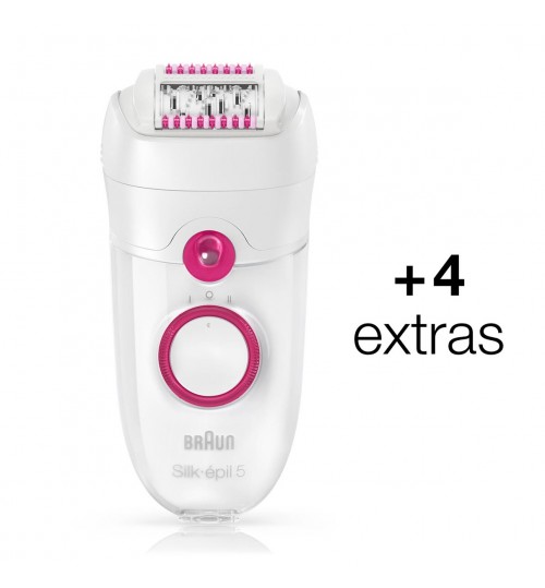 Gunst grijs Toevoeging Braun Silk-épil 5 - 5380 Legs and Body Epilator with 2 attachments and  Cooling Glove