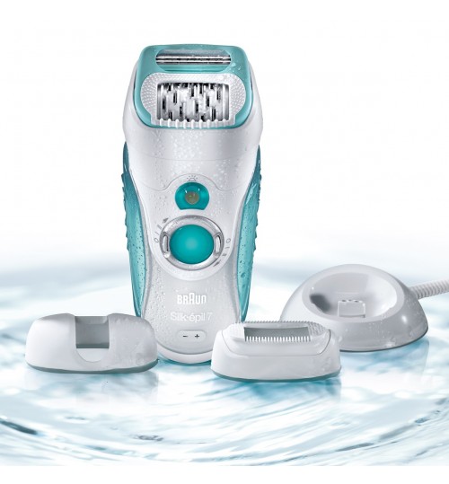 Silk-epil 7 Dual with Gillette Venus Technology - 7891 Wet and Dry Cordless Epilator with 2 accessories